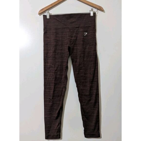 Gymshark Adapt Marl Brown Cherry Seamless Leggings Women's Z - Picture 1 of 4